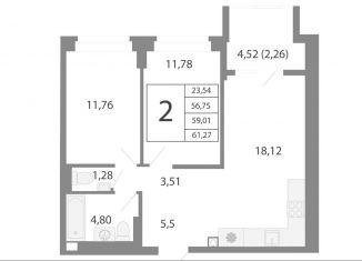 Продам 3-комнатную квартиру, 59 м2, Екатеринбург, метро Проспект Космонавтов