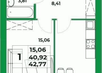 Продам однокомнатную квартиру, 40.9 м2, село Зубово, ЖК Зубово Лайв Гарден