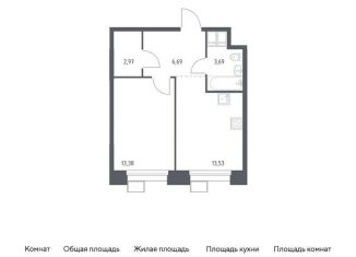 Продаю однокомнатную квартиру, 40.3 м2, Москва, многофункциональный комплекс Тропарево Парк, к2.4