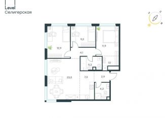 Продажа 4-комнатной квартиры, 84.3 м2, Москва, метро Верхние Лихоборы