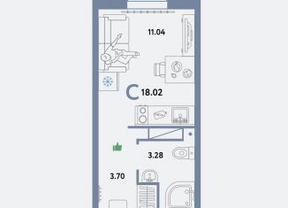 Продам квартиру студию, 18 м2, Тюмень, ЖК Колумб