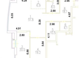 Продаю 3-ком. квартиру, 138.6 м2, Москва, Нежинская улица, 1к3, ЖК Кутузовская Ривьера