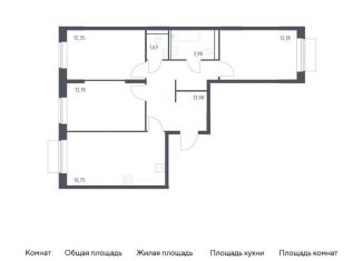 Трехкомнатная квартира на продажу, 73.1 м2, Москва, проезд Воскресенские Ворота