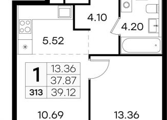 Продаю однокомнатную квартиру, 39.1 м2, Нижний Новгород, метро Московская