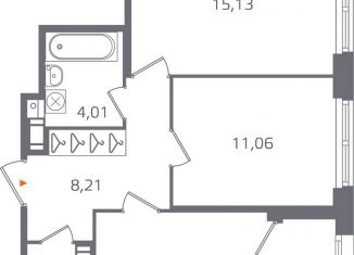 Продается 2-комнатная квартира, 54.7 м2, Санкт-Петербург, метро Выборгская