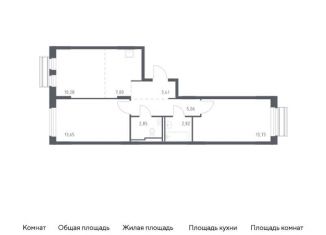 3-комнатная квартира на продажу, 58.8 м2, село Лайково, жилой комплекс Рублёвский Квартал, 59