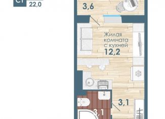 Продаю 1-комнатную квартиру, 18.4 м2, Новосибирск