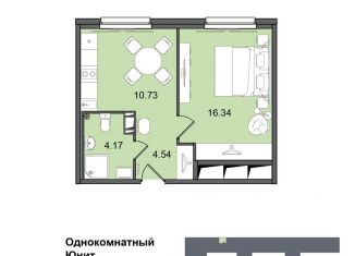 Продам однокомнатную квартиру, 35.8 м2, Санкт-Петербург, Витебский проспект, 99к1, муниципальный округ Гагаринское