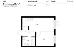 Продается однокомнатная квартира, 32.5 м2, Екатеринбург, Чкаловский район, жилой комплекс Утёс, к3