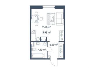 Продажа квартиры студии, 26.1 м2, Москва, жилой комплекс Светлый Мир Станция Л, к8, метро Братиславская