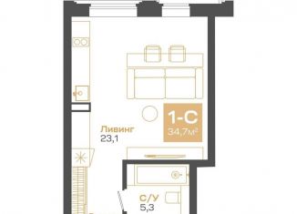 Продаю квартиру студию, 34.7 м2, Новосибирск, улица Мусы Джалиля, 17