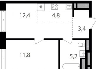 Продажа 1-комнатной квартиры, 37.6 м2, Москва, метро Семеновская, 1-й Кирпичный переулок, 17А