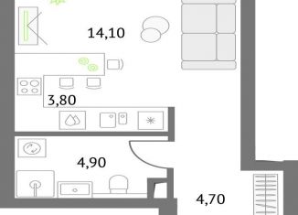 Продам квартиру студию, 27.5 м2, Москва, Огородный проезд, 4с1, метро Бутырская