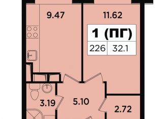 Продается 1-ком. квартира, 32.1 м2, Москва, Берёзовая аллея, 19к2, метро Ботанический сад