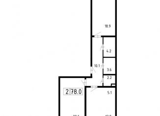 Продажа трехкомнатной квартиры, 78 м2, деревня Высоково, жилой комплекс Малая Истра, 14