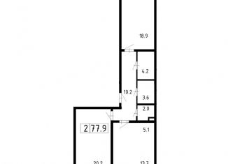 Продажа трехкомнатной квартиры, 77.9 м2, деревня Высоково, жилой комплекс Малая Истра, 14