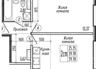 Продается 1-комнатная квартира, 39.7 м2, Новосибирск, Плющихинская улица, 6
