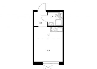 Продам квартиру студию, 19.5 м2, посёлок Коммунарка, улица Александры Монаховой, 85к1