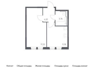 1-комнатная квартира на продажу, 36.5 м2, Москва, жилой комплекс Остафьево, к19