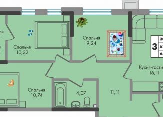 Продаю трехкомнатную квартиру, 65.6 м2, Краснодар, улица имени Генерала Брусилова, 5лит1.2