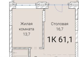 1-ком. квартира на продажу, 61.1 м2, Новосибирск, Овражная улица, 2А, метро Заельцовская