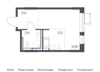 Продаю квартиру студию, 21.6 м2, поселение Кокошкино, жилой комплекс Новое Внуково, к22