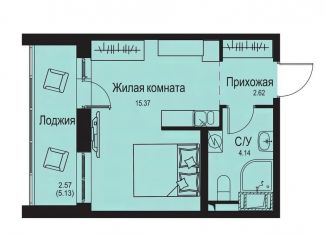 Продаю квартиру студию, 24.7 м2, деревня Новосергиевка