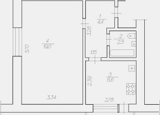 Продам 1-комнатную квартиру, 32.5 м2, Лермонтов, Пятигорская улица, 3Б