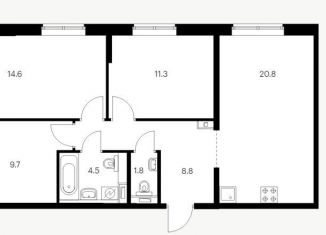 Продажа 3-комнатной квартиры, 71.5 м2, Благовещенск, улица Шафира, 64