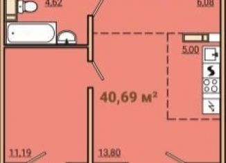 Продаю однокомнатную квартиру, 41 м2, посёлок Красное Поле, улица Героя Советского Союза Шкенёва, 4Б