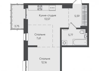 Продаю 1-комнатную квартиру, 48.5 м2, Иркутск