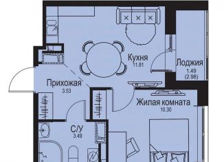 Продам однокомнатную квартиру, 30.6 м2, деревня Новосергиевка