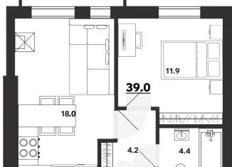 Продаю двухкомнатную квартиру, 39 м2, Ульяновская область