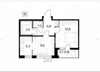 Продажа 2-комнатной квартиры, 41.8 м2, Москва, Ленинградское шоссе, 228к2