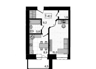 Продажа 1-ком. квартиры, 41.6 м2, Благовещенск, Загородная улица