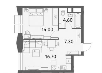 Продажа однокомнатной квартиры, 42.6 м2, Москва, метро Алексеевская