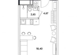 Продам 1-комнатную квартиру, 26.2 м2, Москва, Окружной проезд, 10Б