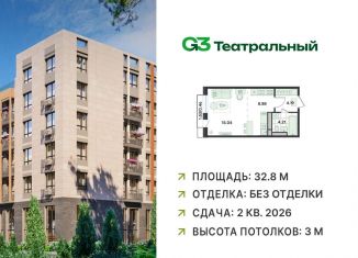 Продаю квартиру студию, 32.8 м2, рабочий посёлок Ильинский