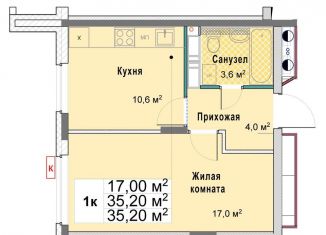 1-ком. квартира на продажу, 35.2 м2, Нижний Новгород, Сормовский район