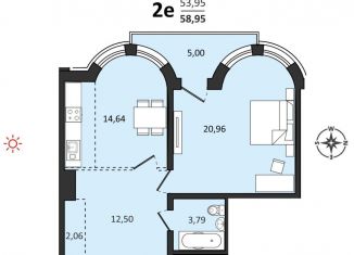 Продажа 2-комнатной квартиры, 59 м2, Сургут, Быстринская улица, 1