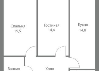 Двухкомнатная квартира на продажу, 62.3 м2, Москва, станция Немчиновка