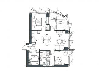 Продажа трехкомнатной квартиры, 82.4 м2, Москва, Багратионовский проезд, 5