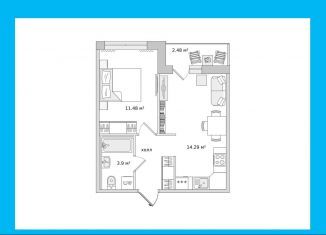 Продаю 1-комнатную квартиру, 35.4 м2, Санкт-Петербург, Михайловская дорога, 16к3