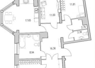 Продаю 3-комнатную квартиру, 113.8 м2, Санкт-Петербург, метро Парнас, улица Кустодиева, 5к1