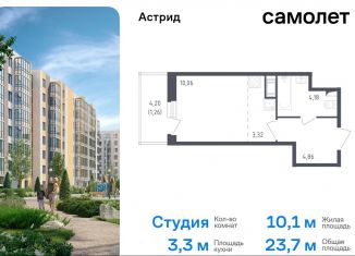 Квартира на продажу студия, 23.5 м2, Колпино, проспект Ленина, 60