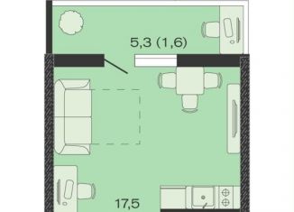 Квартира на продажу студия, 26 м2, Краснодарский край, ЖК Дзенпарк, 1/1