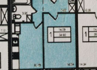 Однокомнатная квартира в аренду, 34.5 м2, Санкт-Петербург, улица Маршала Казакова, 70к1, ЖК Прибалтийский