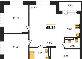 Продаю 2-ком. квартиру, 65.3 м2, Пермь, Пермская улица, 1, Ленинский район