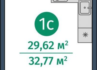 1-комнатная квартира на продажу, 29.6 м2, Тюмень, 2-я Луговая улица, 24к1