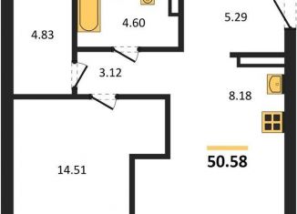 Продажа 1-ком. квартиры, 50.6 м2, Новосибирск, метро Заельцовская, Кедровая улица, с45к1